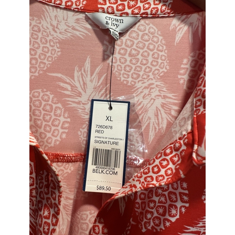Crown & Ivy NWT Streets Of Charleston Pineapple Dress XL - Picture 3 of 4